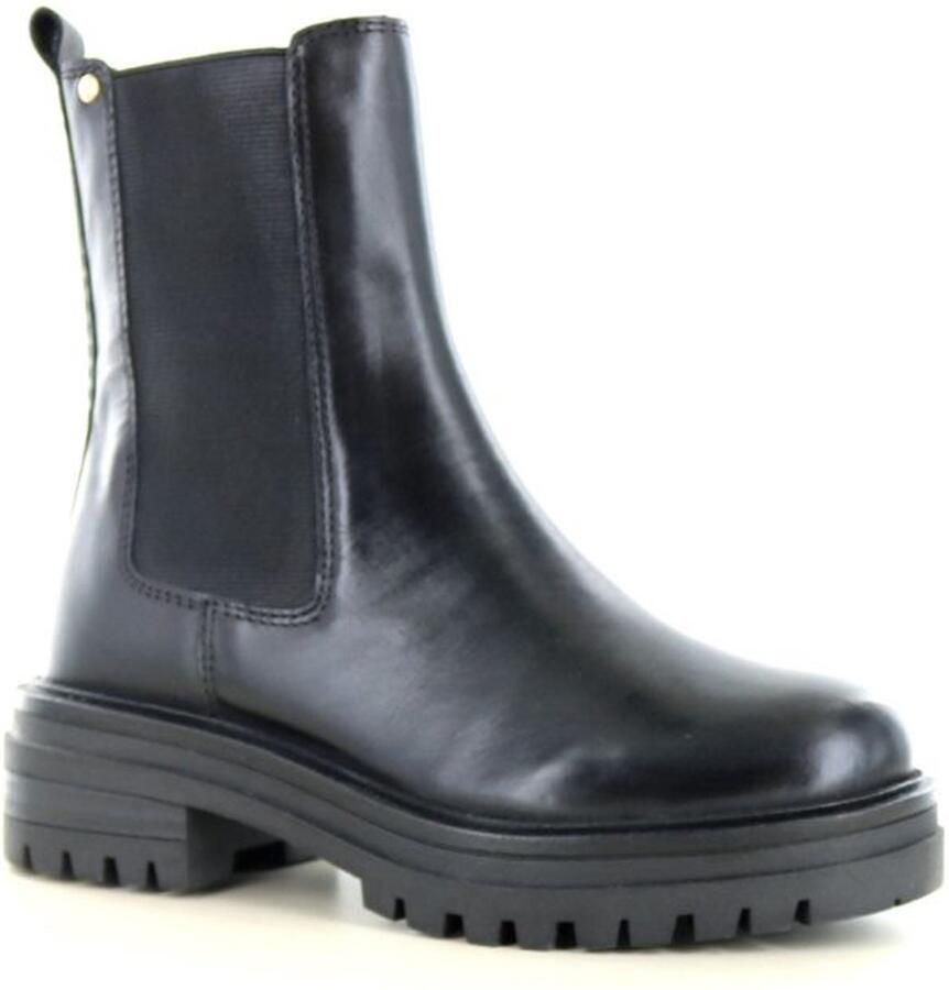 PS Poelman Monk leren chelsea boots zwart Meisjes Leer Effen 31