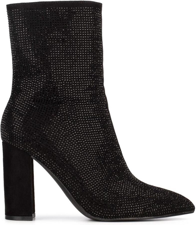 POSH by Poelman POSH by Poelman DamesEnkellaarzen Zwart Synthetisch Rhinestone