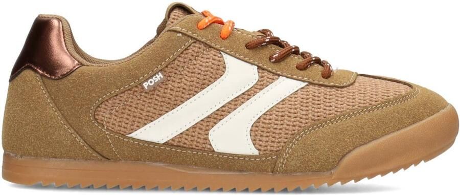 POSH by Poelman SKYE Dames Sneakers Middel Bruin