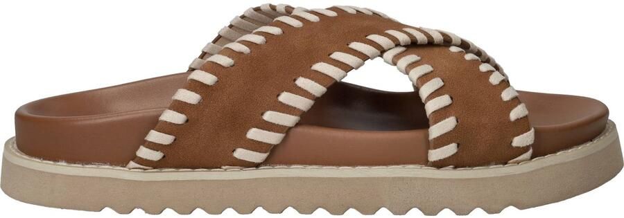POSH by Poelman Slippers Dames Cognac
