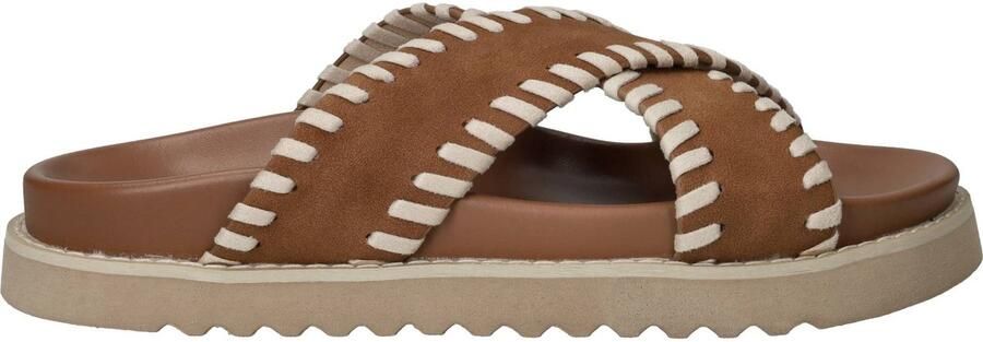 POSH by Poelman Slippers Dames Cognac