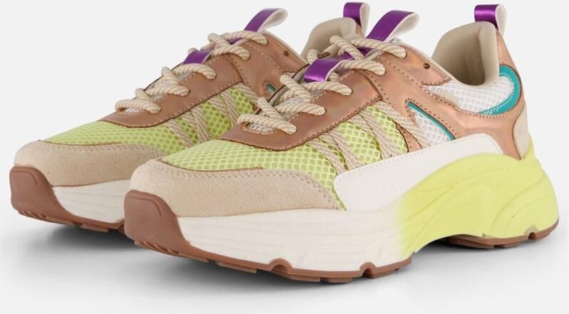 POSH by Poelman Sneakers beige Textiel Dames