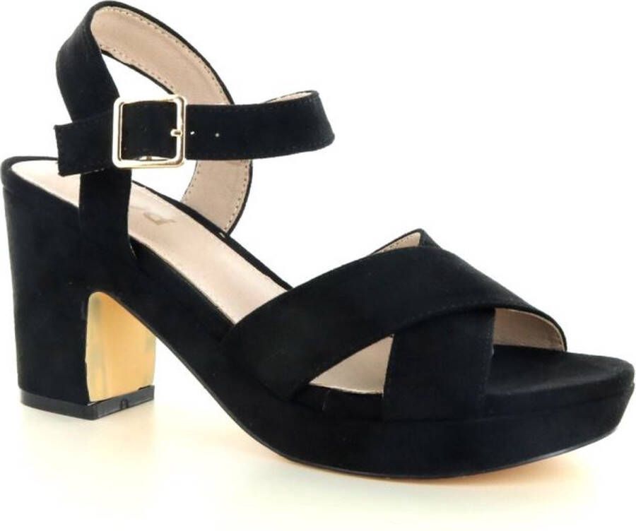 POELMAN C0118-15PSH1 sandaal black Zwart Synthetisch Sandalen met hak Dames - Foto 3