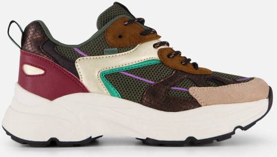 POSH by Poelman Sneakers bruin Synthetisch Dames