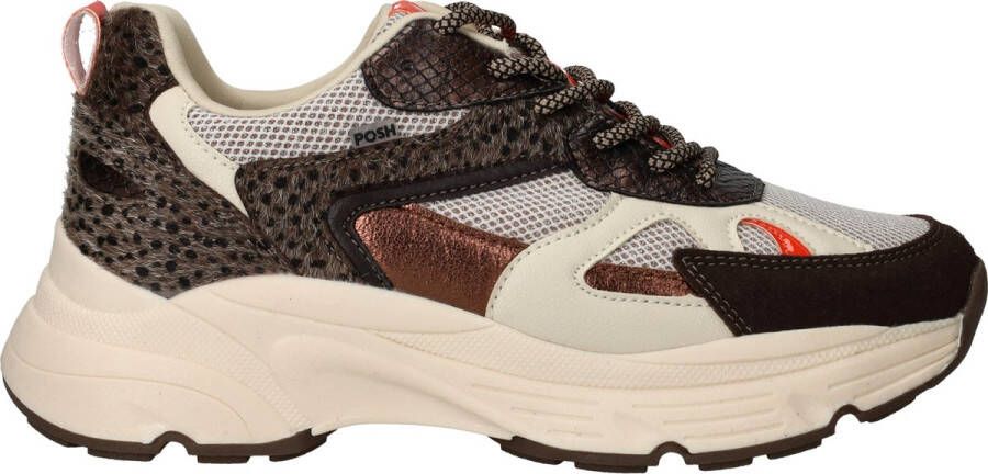 POSH by Poelman Sneakers Dames Bruin