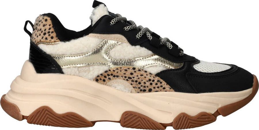 POSH by Poelman Sneakers Dames Zwart