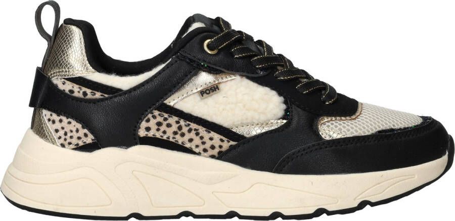 POSH by Poelman Sneakers Dames Zwart