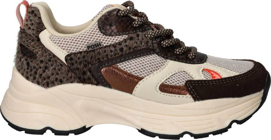 POSH by Poelman Sneakers Meisjes Bruin