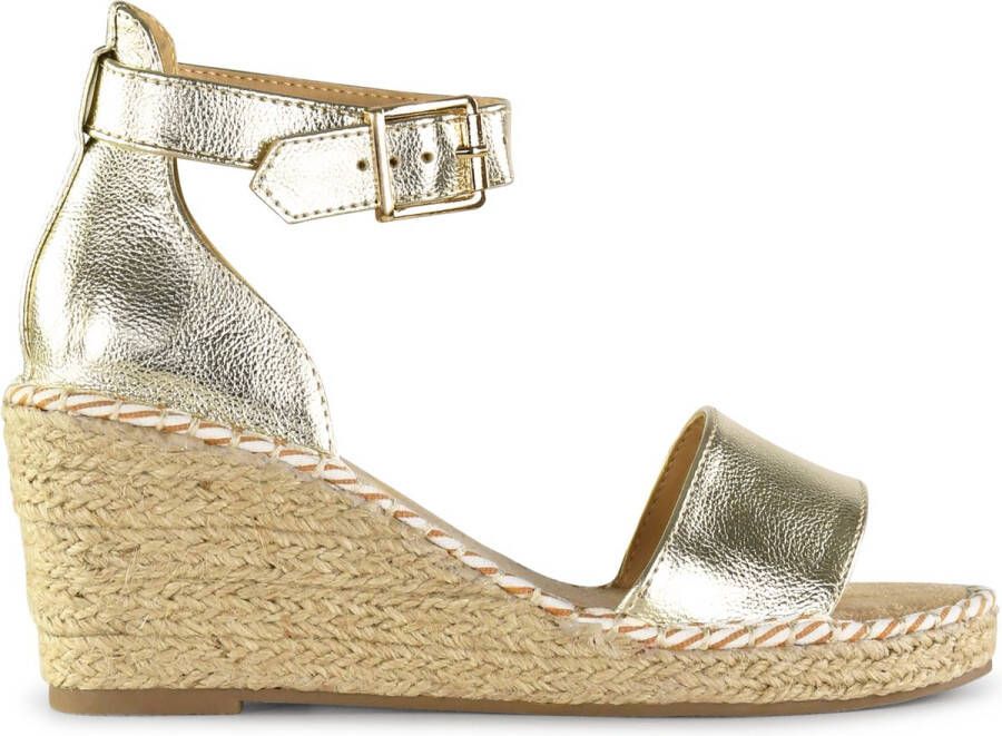 POSH by Poelman SUUS Dames Sandalen Espadrilles Goud
