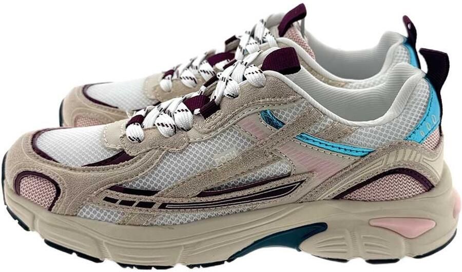 POSH by Poelman Harper chunky sneakers wit beige bordeaux - Foto 5