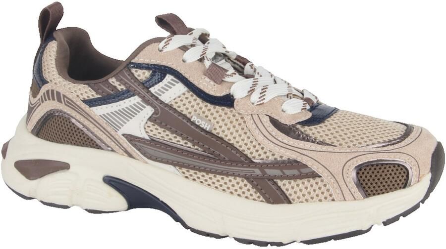 POSH by Poelman Sneakers Harper 20 Beige Blauw Grijs - Foto 4