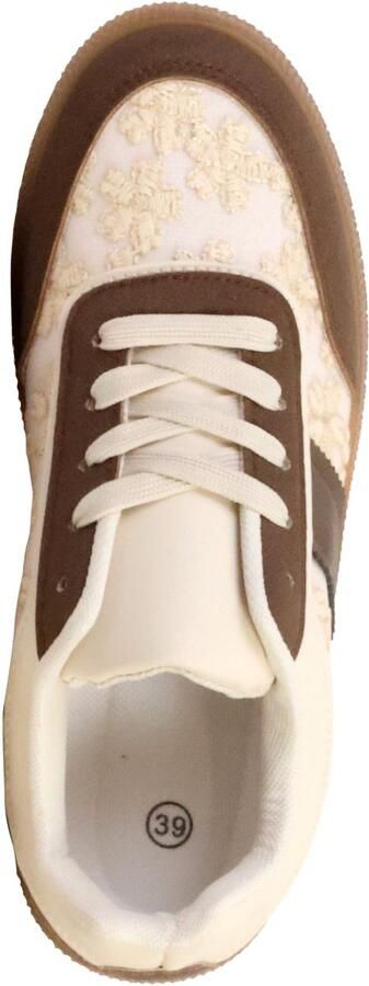 Poti pati Supermodieuze lage sneakers met veters