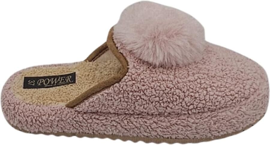 Pover Berussa- Luxe Dames Pantoffels Winter Warm Zachte & Stille Zool Antislip Lichtgewicht Huisschoenen-Roze