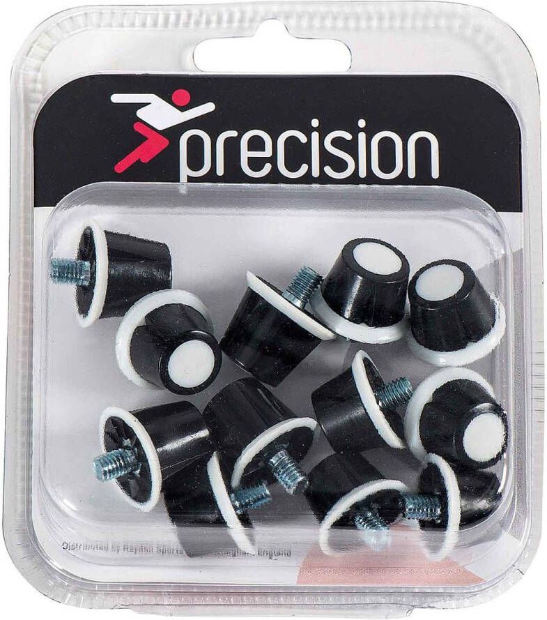 Precision Voetbalnoppen Safety 13 16 Mm Nylon Zwart wit Stuks
