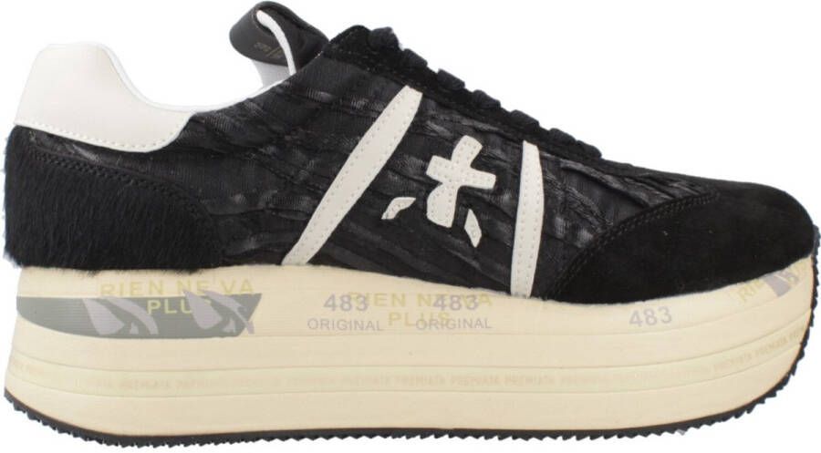 Premiata Zwarte Sneakers met Plateauzool