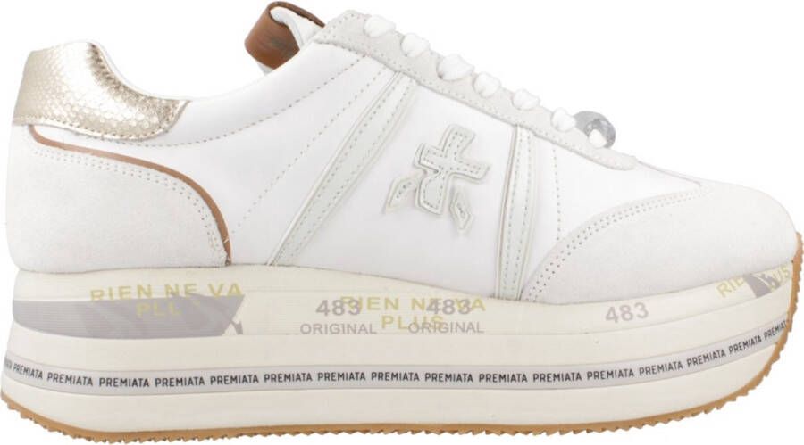 Premiata Beth 7037 Deportiva Plataforma Sneakers White Dames