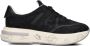 PREMIATA Lage Sneakers Dames Cassie Maat: 38 Materiaal: Textiel Kleur: Zwart - Thumbnail 1