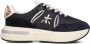 PREMIATA Lage Sneakers Dames Cassie Maat: 37 Materiaal: Suède Kleur: Blauw - Thumbnail 1