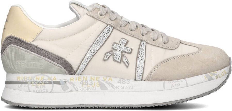 PREMIATA Lage Sneakers Dames Conny Maat: 37 Materiaal: Textiel Kleur: Creme