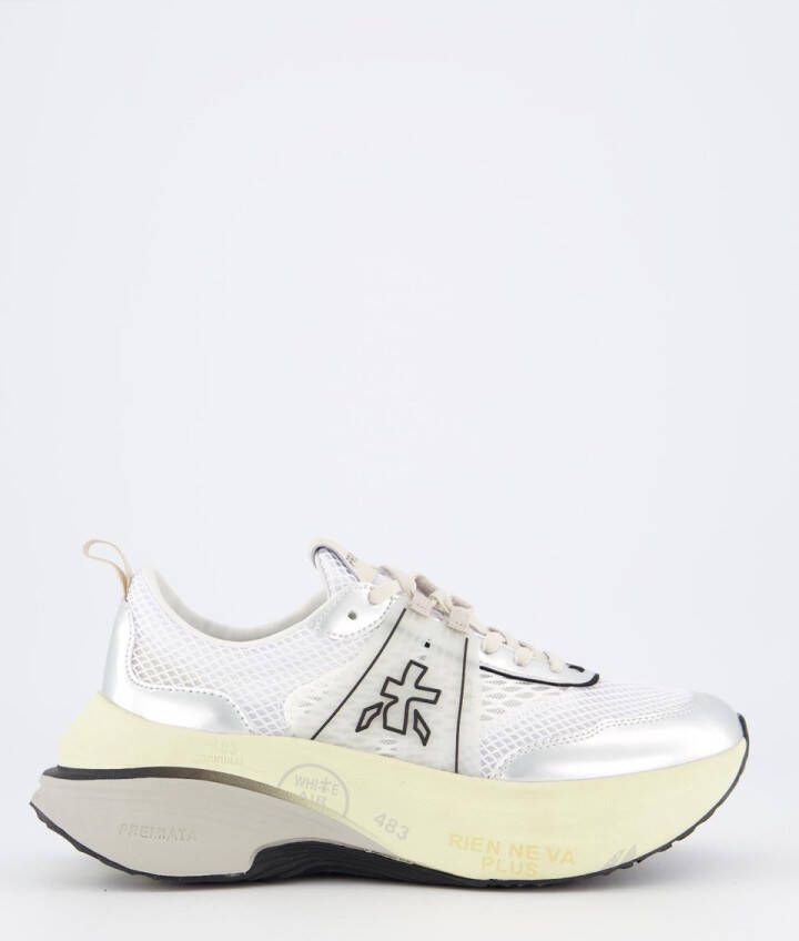 Premiata Dames Hill Sneaker Wit Zilver