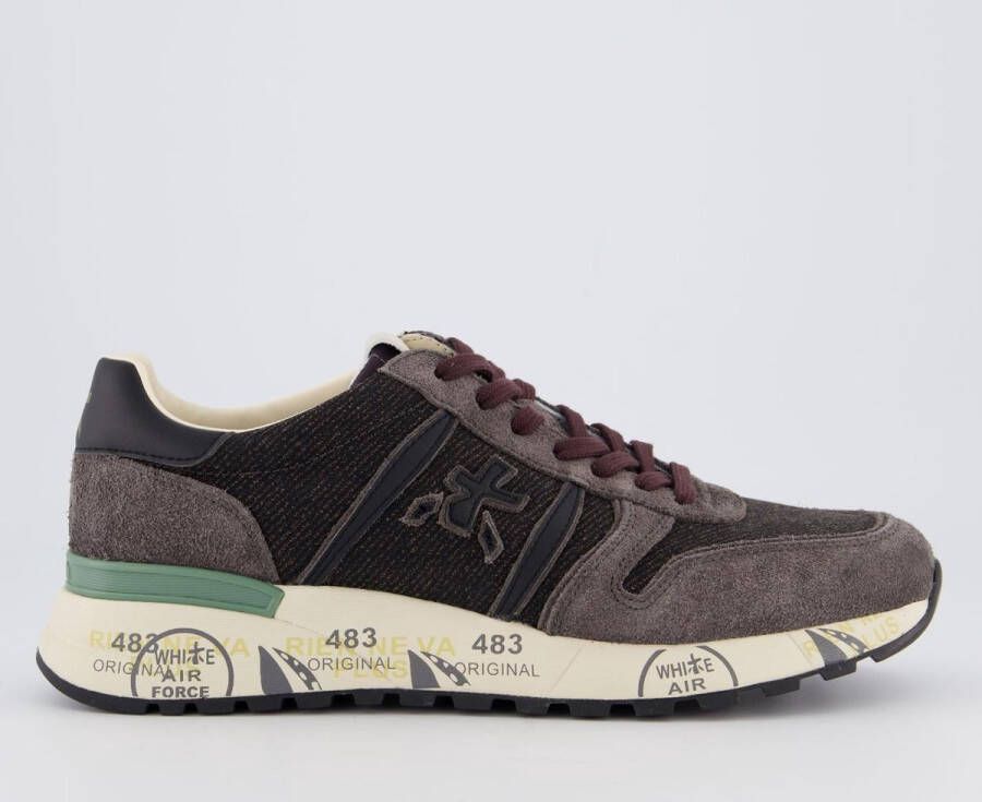 PREMIATA Lage Sneakers Heren Lander Maat: 42 Materiaal: Suède Kleur: Grijs