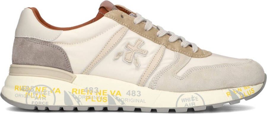 Premiata Logo Voor Suède Details Eco-Leer Rubberen Zool Multicolor Heren