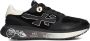 PREMIATA Lage Sneakers Dames Lauryn Maat: 39 Materiaal: Leer Kleur: Zwart - Thumbnail 1