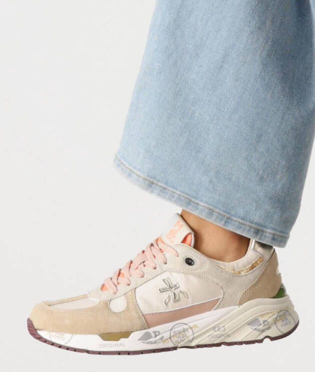 PREMIATA Lage Sneakers Dames Mase-d Maat: 38 Materiaal: Suède Kleur: Taupe