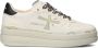 Premiata Low-Top Sneakers Animal Print Laces Ivory Leather And Suede Sneaker in wit - Thumbnail 1