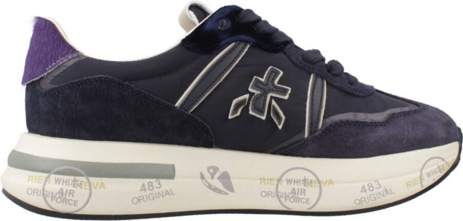 Premiata Sneakers van stof en suède met logo