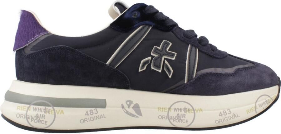 Premiata Sneakers van stof en suède met logo