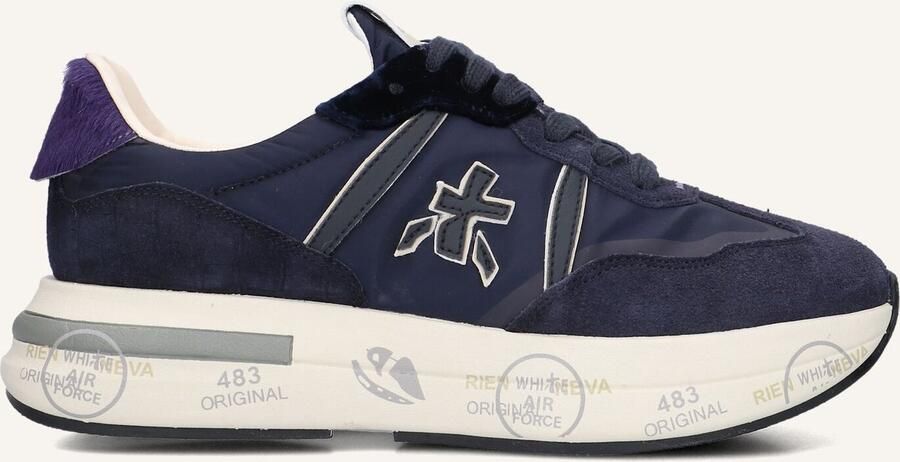 PREMIATA Lage Sneakers Dames Cassie Maat: 39 Materiaal: Suède Kleur: Blauw - Foto 2
