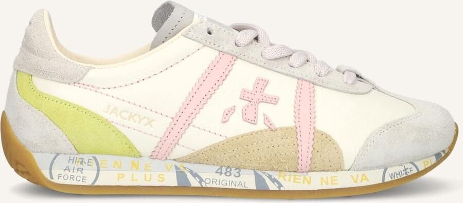 PREMIATA Lage Sneakers Dames Jackyxd Maat: 36 Materiaal: Leer Kleur: Beige
