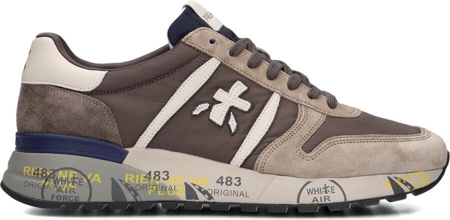 Premiata Lander Sneakers Suède Heren Beige
