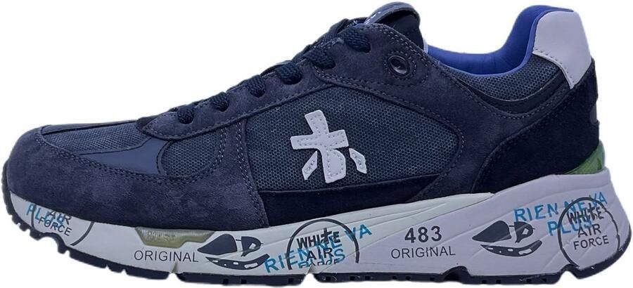 Premiata Athletic Inspired Sneakers Blue