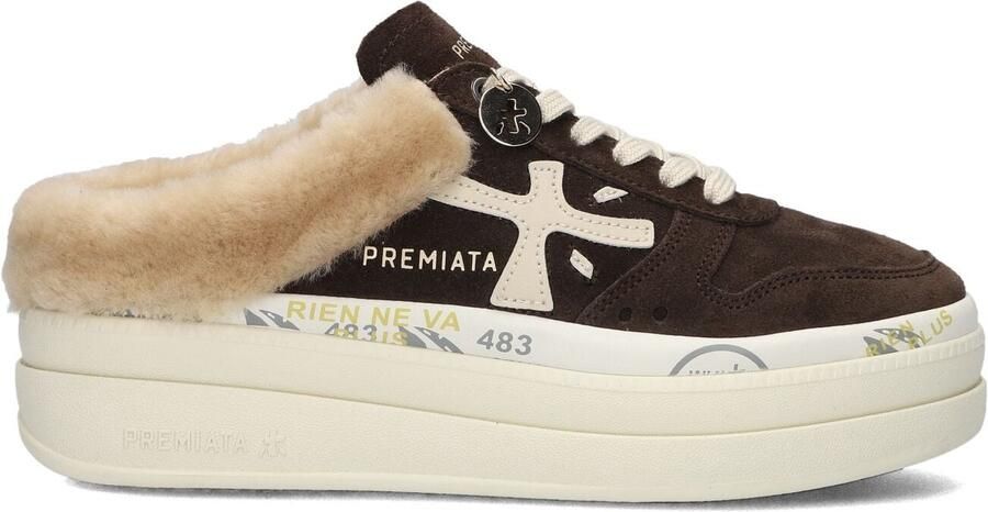 Premiata Micol Sneakers Suède Dames Bruin