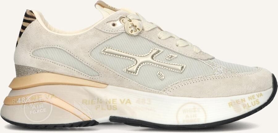 PREMIATA Lage Sneakers Dames Moerun-d Maat: 37 Materiaal: Suède Kleur: Beige