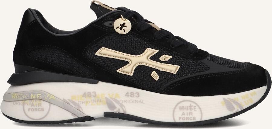 PREMIATA Lage Sneakers Dames Moerun-d Maat: 39 Materiaal: Suède Kleur: Zwart