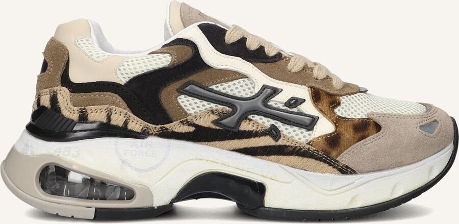 PREMIATA Lage Sneakers Dames Sharky-d Maat: 39 Materiaal: Suède Kleur: Beige