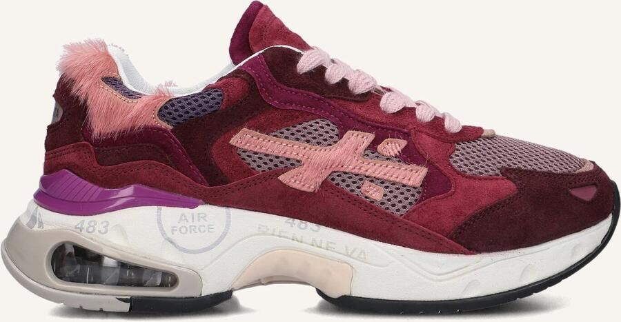 PREMIATA Lage Sneakers Dames Sharky-d Maat: 36 Materiaal: Suède Kleur: Rood