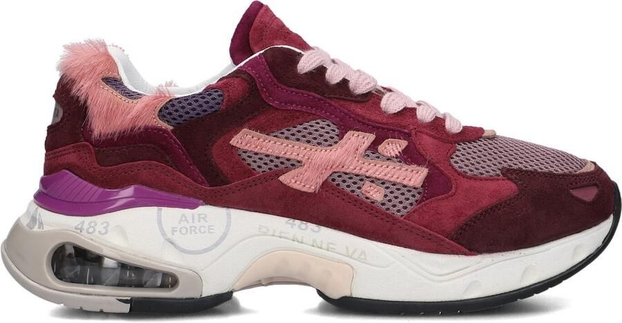 Premiata Sharky-d Sneakers Suède Dames Rood
