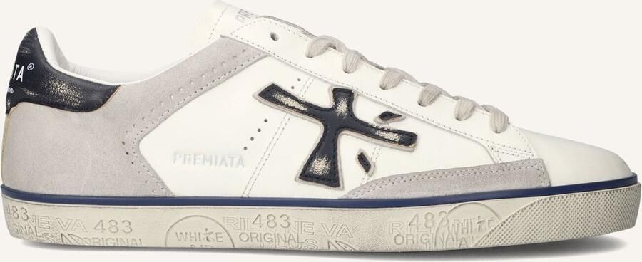 Premiata Steven Sneakers Leer Heren Beige