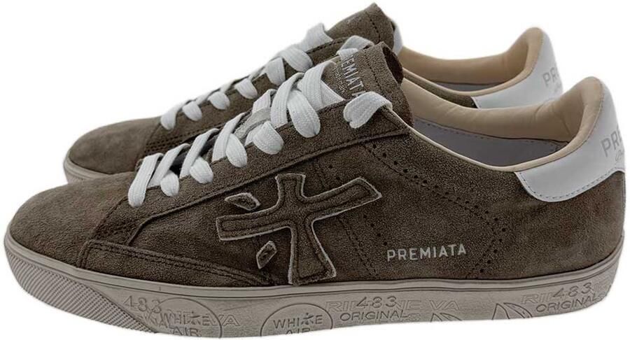 Premiata Iconische en avant-gardistische grijze suède sneakers Brown Heren