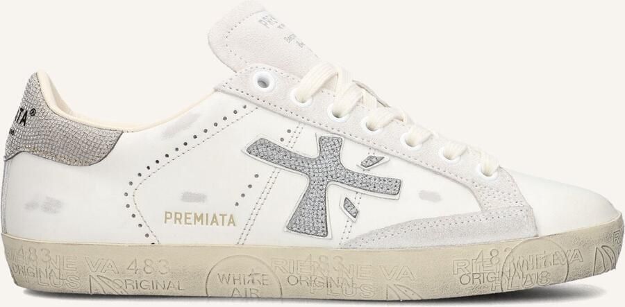 PREMIATA Lage Sneakers Dames Stevend Maat: 37 Materiaal: Leer Kleur: Wit