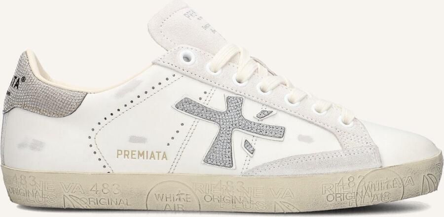 PREMIATA Lage Sneakers Dames Stevend Maat: 41 Materiaal: Leer Kleur: Wit