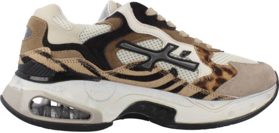PREMIATA Lage Sneakers Dames Sharky-d Maat: 37 Materiaal: Suède Kleur: Beige