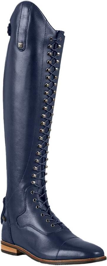 Premier Equine Maurizia Lace Front Tall Leather Riding Regular Rijlaarzen Blauw