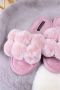 Pretty You Londen Dolly Pompompantoffels in roze - Thumbnail 1