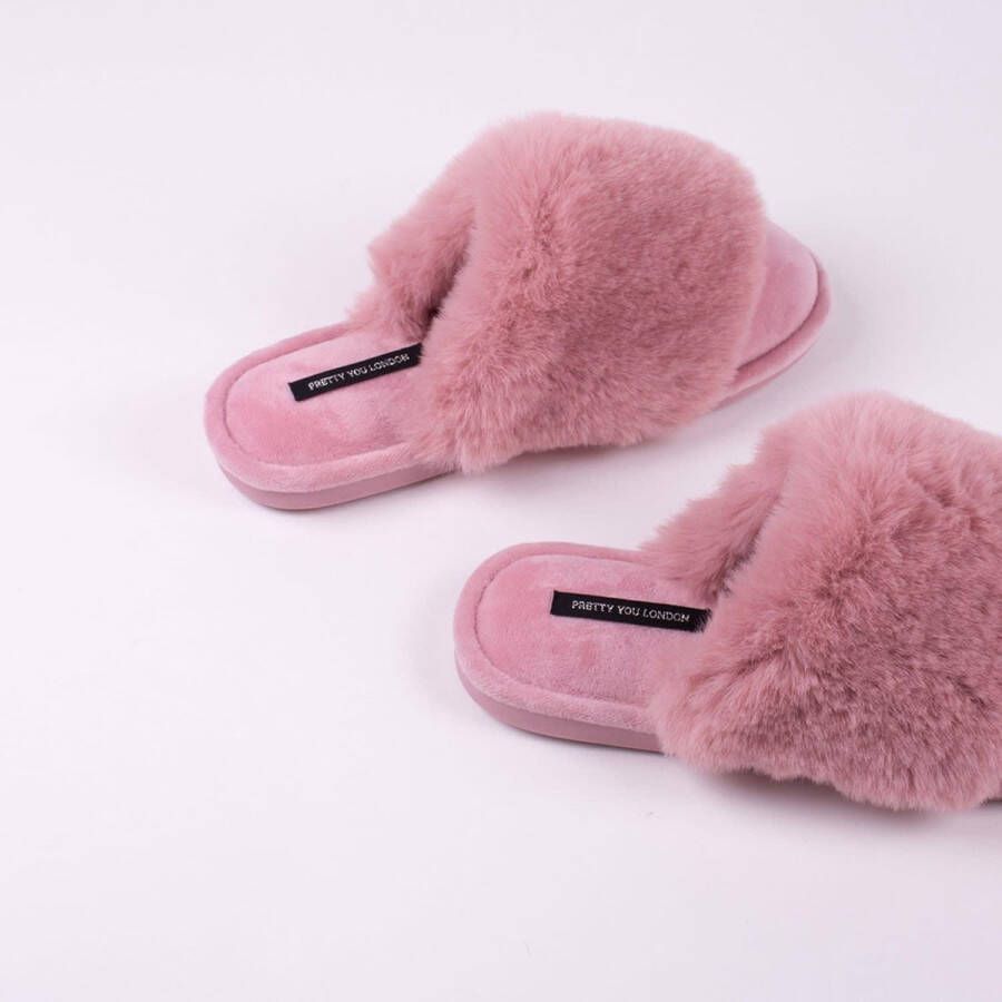 Pretty You Londen Pretty You London slof slipper pink