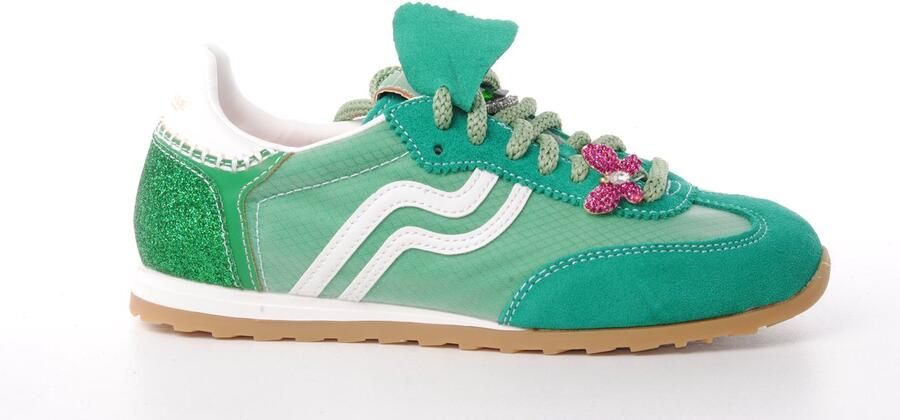 Primabase dames sneaker Lipton suède en nylon groen